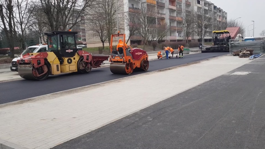 Przebudowa ul. Krasińskiego. Gryfino, marzec 2022